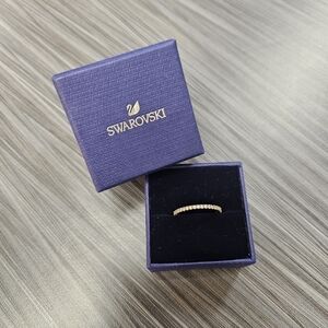 NEW Swarovski Matrix Vittore Ring. Round cut/Gold-tone finish - Size 8